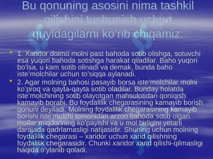 Talab va takli bozor muvozanati 6