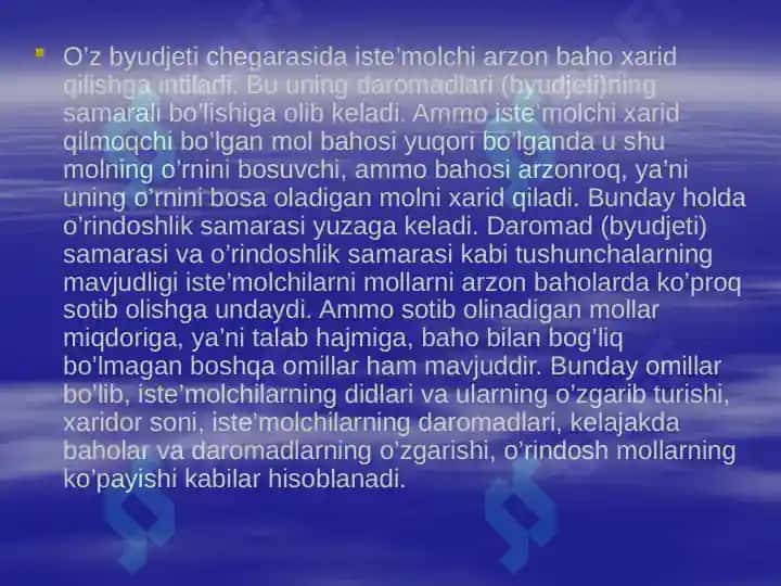 Talab va takli bozor muvozanati 8