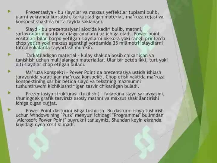 Microsoft Power Point dasturi 3
