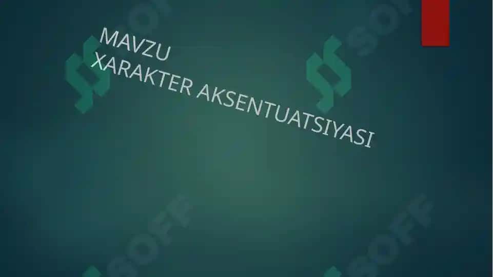 XARAKTER AKSENTUATSIYASI 2