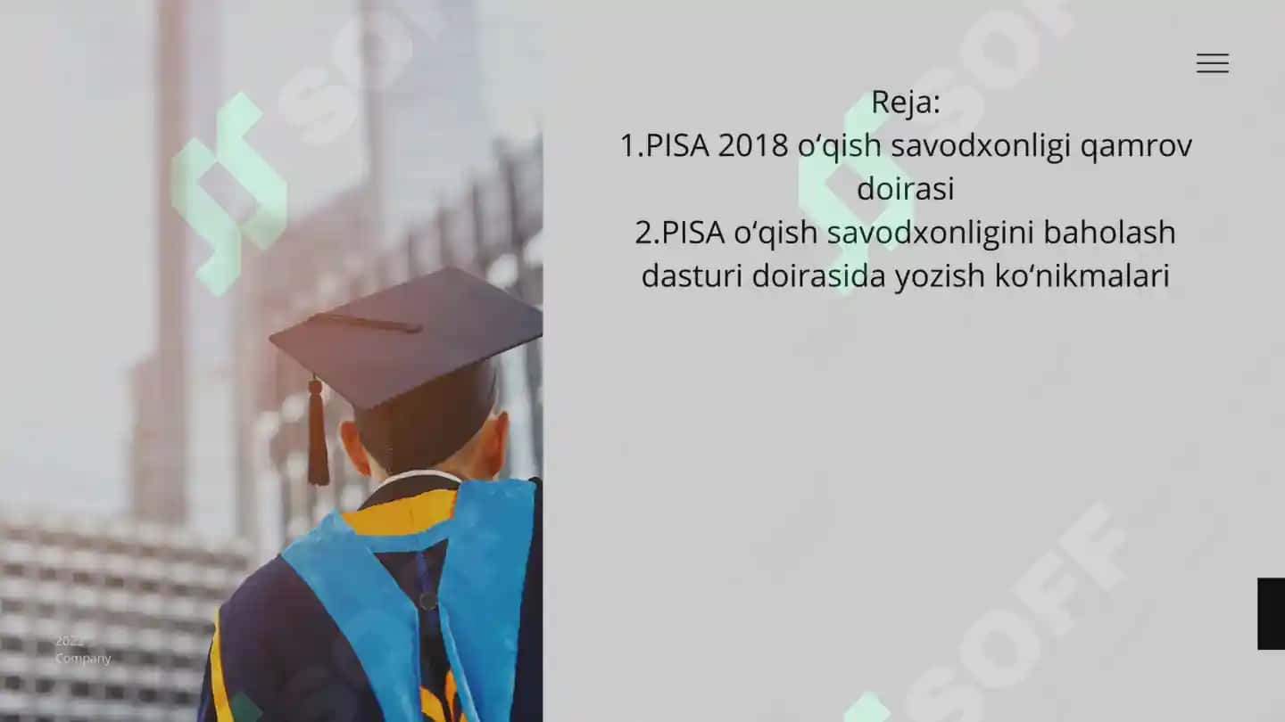 ta'lim sifatida xalqaro baholash tizimi pisa DASTURI 2