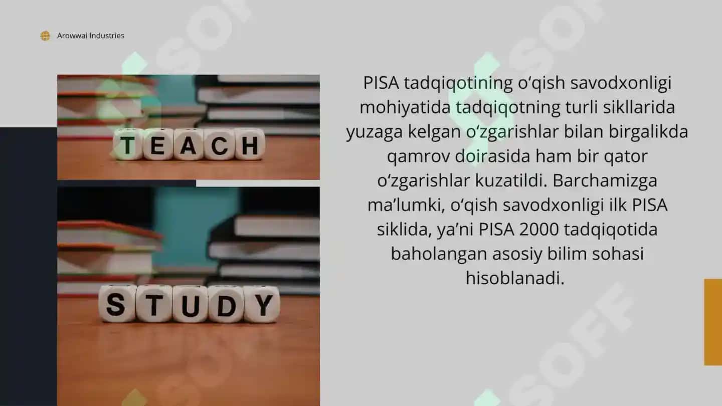 ta'lim sifatida xalqaro baholash tizimi pisa DASTURI 4
