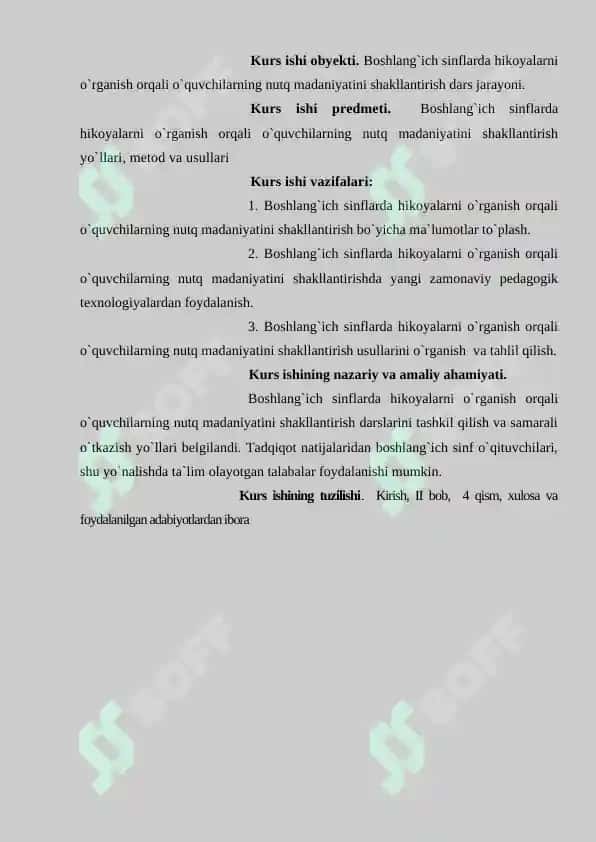 BOSHLANG`ICH SINF O`QISH DARSLARIDA O`QUVCHILAR NUTQINI O`STIRISH METODIKASINING NAZARIY AHAMIYATI.docx 5