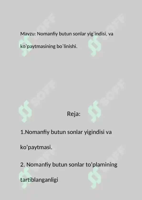 Nomanfiy butun sonlar yig`indisi, va ko`paytmasining bo`linishi.docx 2