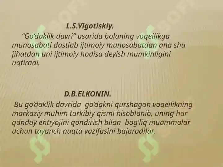 Psixologiya viloyati (Psixik rivojlanish) 4
