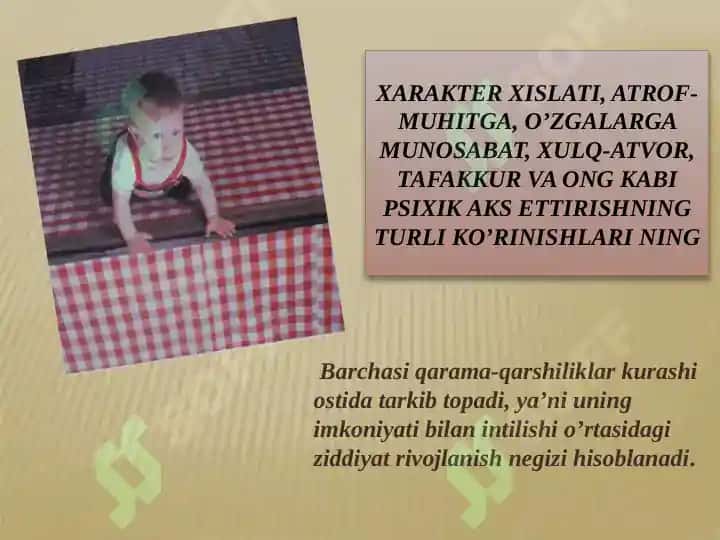 Psixologiya viloyati (Psixik rivojlanish) 6