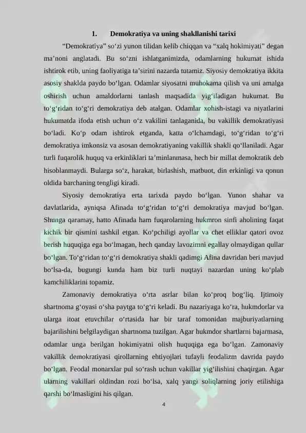 DEMOKRATIYA VA UNING KO’RINISHLARI 4