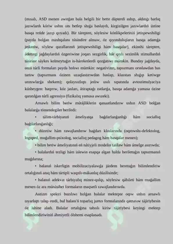 BASLAWÍSH TÁLIM BALALARÍNDA AUTIZM KESELLIGI HÁM ONÍŃ SOCIAL.docx 4