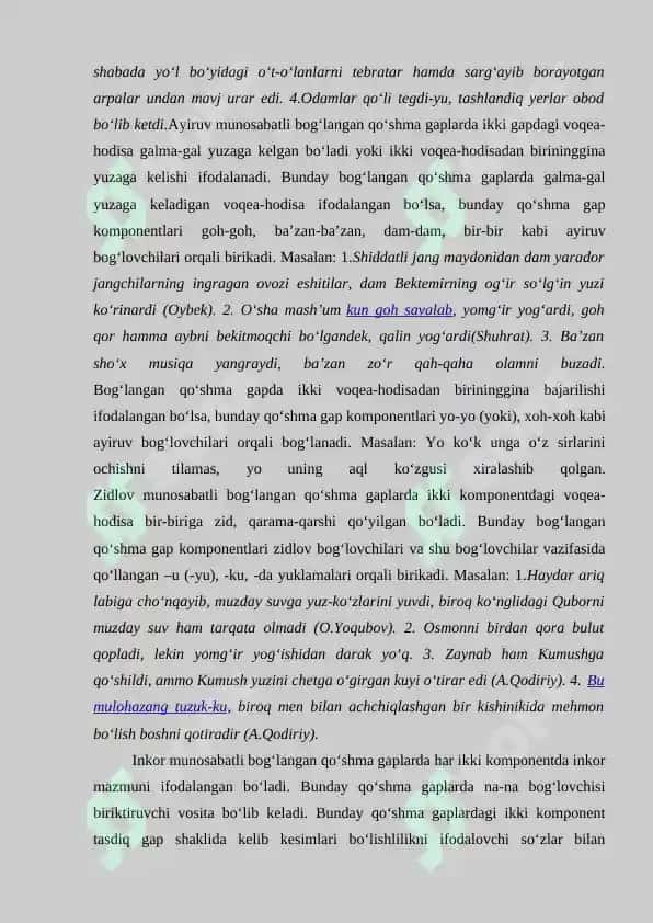 Qo‘shma Gapning Turlari 8