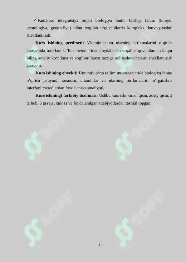 VITAMINLAR VA UNING BIRIKMALARI MAVZUSINI INTERFAOL METODLAR ASOSIDA O‘QITISH 4