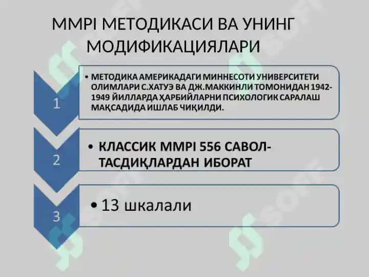 ШАХСНИНГ ПСИХОДИАГНОСТИК БАҲОЛАШ ВА ПСИХОЛОГИК ТЕСТЛАШТИРИШ СОҲАЛАРИ 6