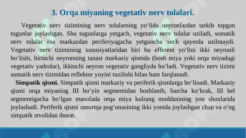 Orqa miya o’tkazuv yo’llari. Taqdimot 19 bet. 7