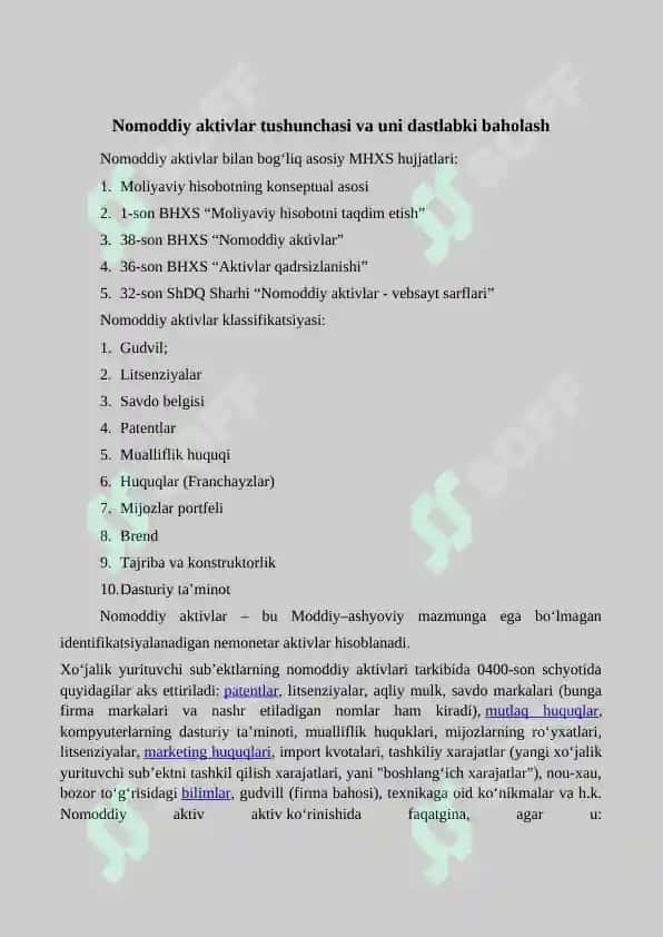 Nomoddiy aktivlar 2