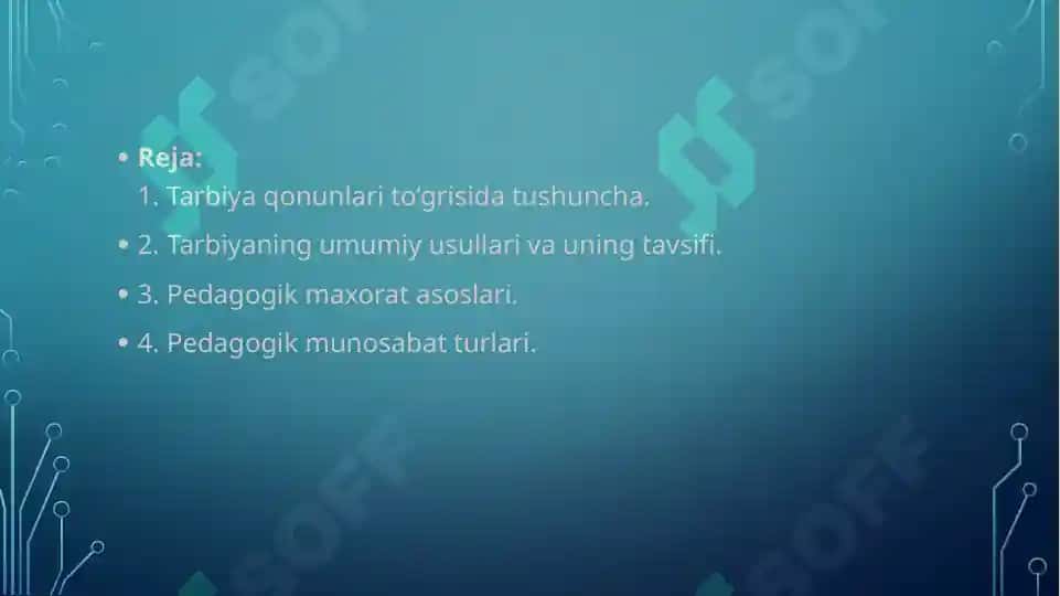 Pedagogik faoliyatda tarbiya turlari va usularidan foydalanish imkoniyatlari 2