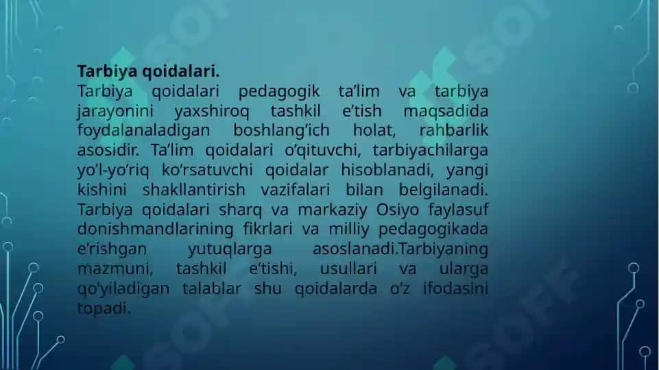 Pedagogik faoliyatda tarbiya turlari va usularidan foydalanish imkoniyatlari 4