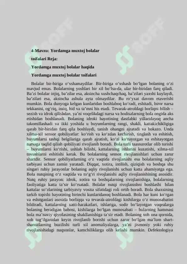Defektologiya fanining O‘zbekistonda rivojlanish bosqichlari 6