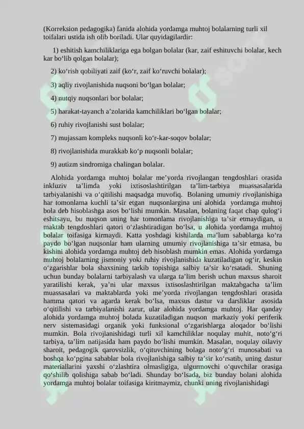 Defektologiya fanining O‘zbekistonda rivojlanish bosqichlari 7