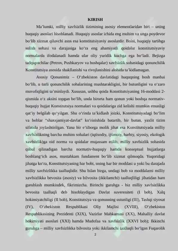 O’ZBEKISTON RESPUBLIKASI MUDOFAA DOKTORINASI VA UNING MOHIYATI 2
