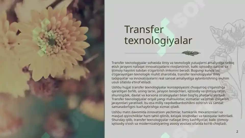 Transfer texnologiyalar 2