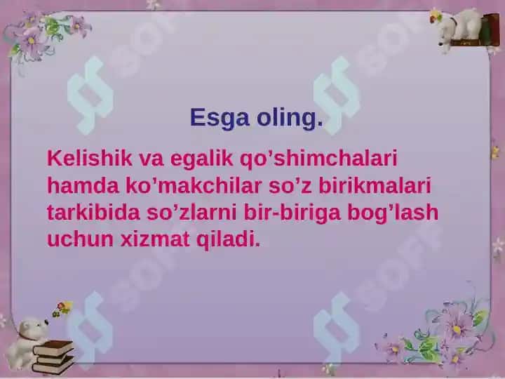 ona tili dars ishlanma So’z birikmasida so’zlarning o’zaro birikish usullari 5