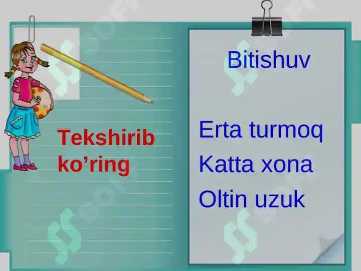ona tili dars ishlanma So’z birikmasida so’zlarning o’zaro birikish usullari 6