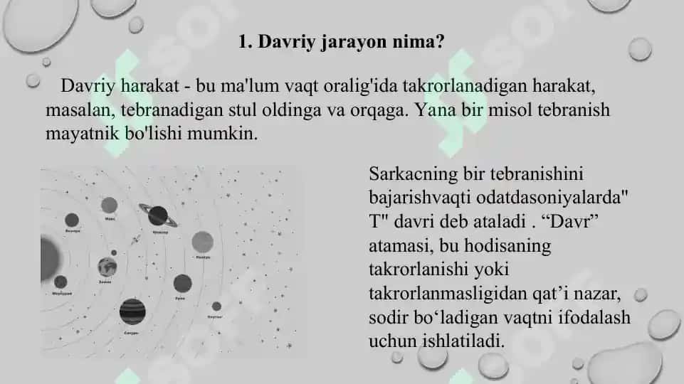 Davriy jarayonlar. Taqdimot 17 bet. 2