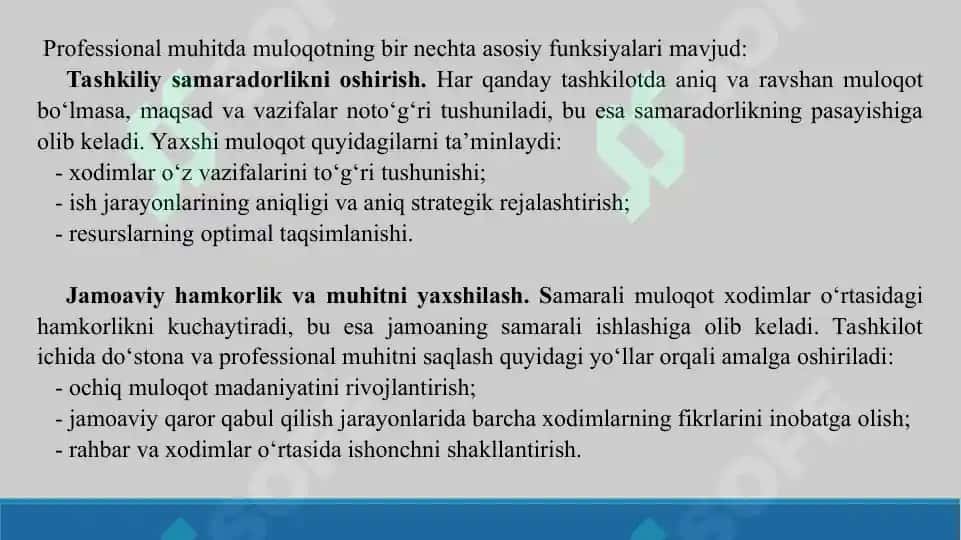 Professional muhitda muloqotning ahamiyati. Taqdimot 15 bet. 3