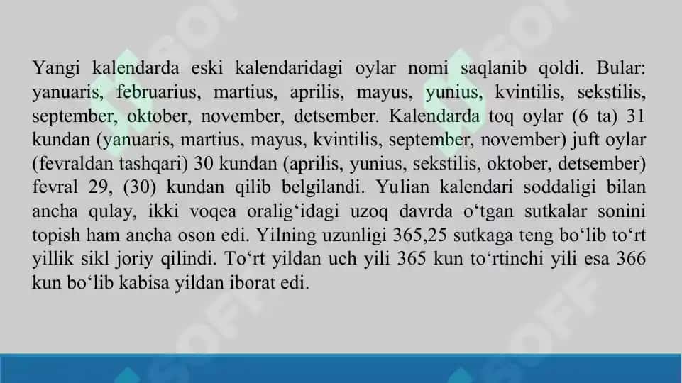 Rim kalendari. Taqdimot 21 sahifa. 8