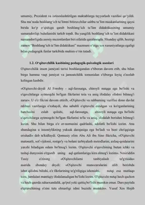 Boshlang‘ich sinf o‘qituvchisi sifatida o‘qitishga kirish 8