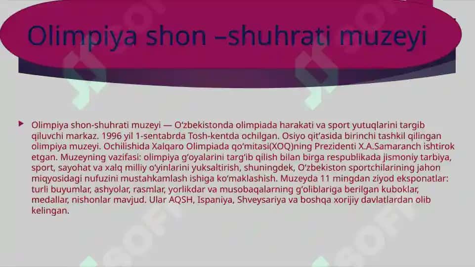 O'zbekistonda faoliyat ko'rsatayotgan yangi muzeylar 3