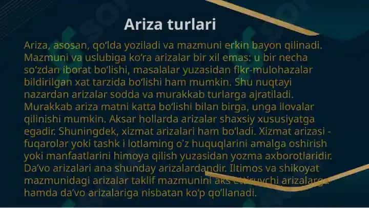 Ma’lumot axborot hujjatlari tayyorlash 6