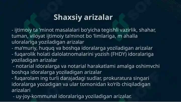Ma’lumot axborot hujjatlari tayyorlash 8