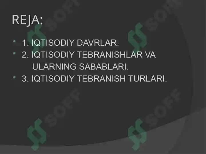 Iqtisodiyotning davriy tebranishlari 2
