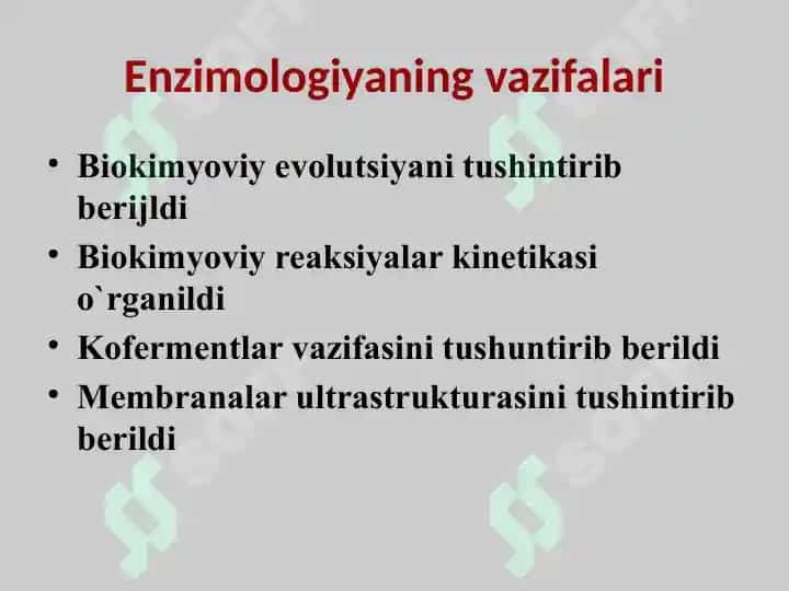 Fermentlar, ularning tuzilishi, xossalari va funksiyalari 4