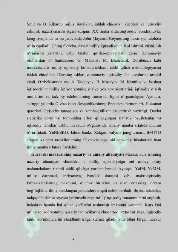 Milliy iqtisodiyot va uning makroiqtisodiy ko‘rsatkichlari   |  Миллий иқтисодиёт ва унинг макроиқтисодий кўрсаткичлари 4