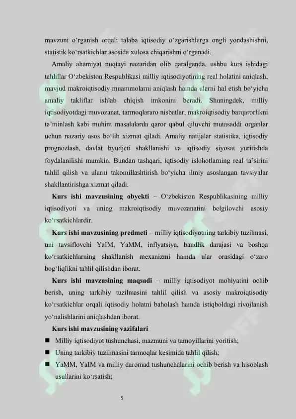 Milliy iqtisodiyot va uning makroiqtisodiy ko‘rsatkichlari   |  Миллий иқтисодиёт ва унинг макроиқтисодий кўрсаткичлари 5