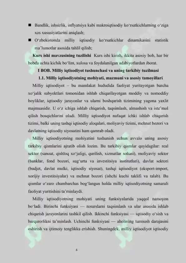 Milliy iqtisodiyot va uning makroiqtisodiy ko‘rsatkichlari   |  Миллий иқтисодиёт ва унинг макроиқтисодий кўрсаткичлари 6
