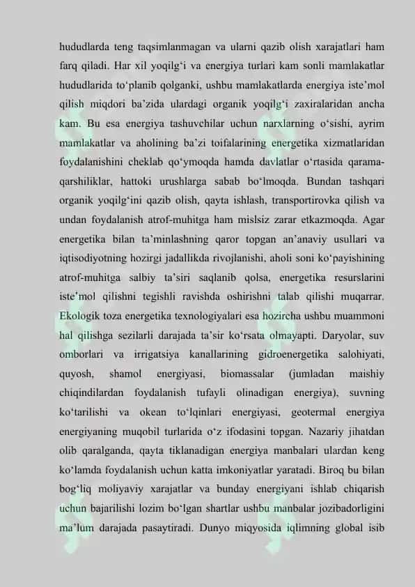 Energiya qayta tiklanadigan manbalarga o‘tish 3