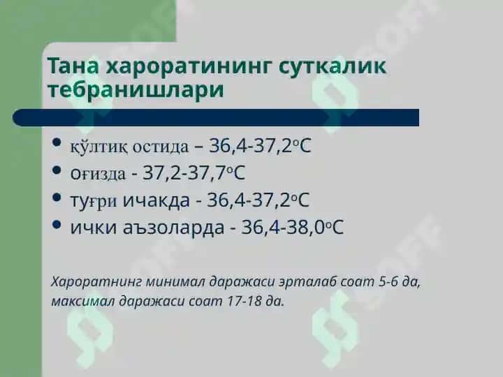 Иситма патофизиологияси ppt 4