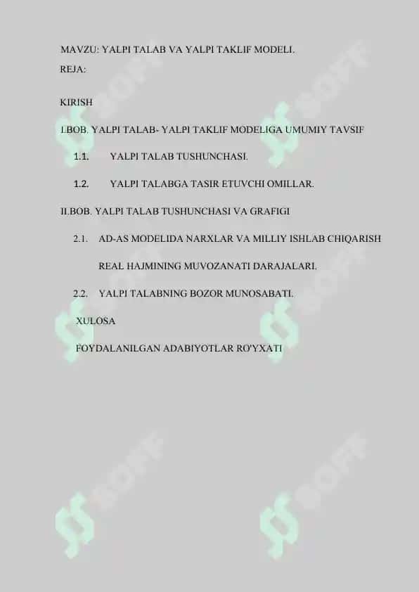 YALPI TALAB VA YALPI TAKLIF MODELI 2