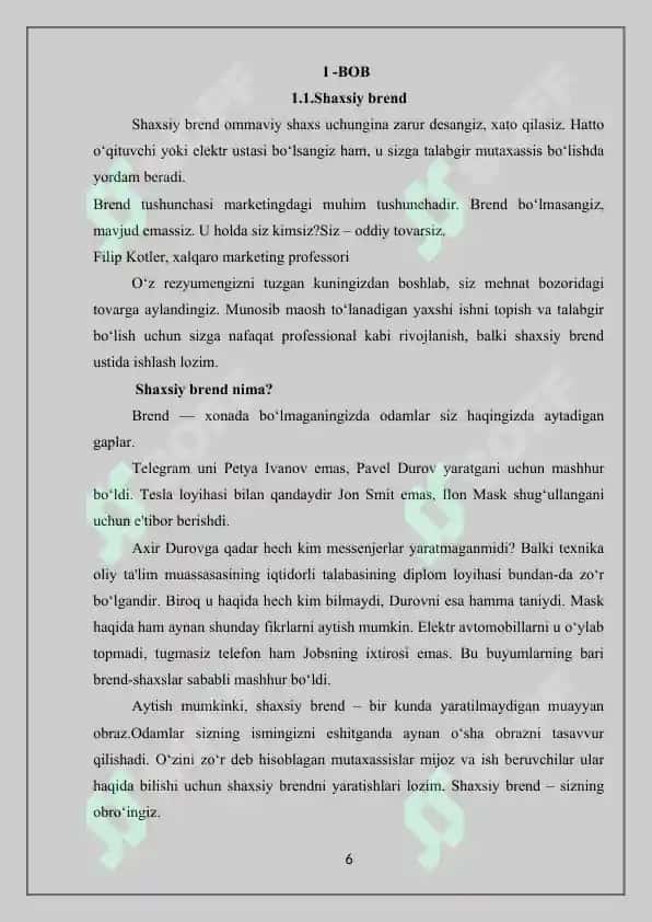 Brend ishlab chiqish maqsadlarini aniqlash 6