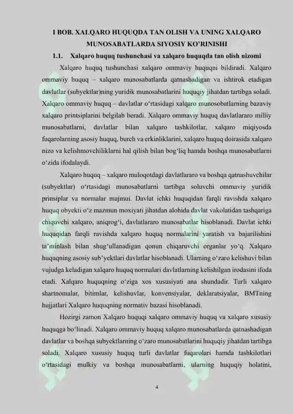 XALQARO HUQUQDA TAN OLISH VA UNING XALQARO MUNOSABATLAR DOIRASIDAGI AHAMIYATI 4