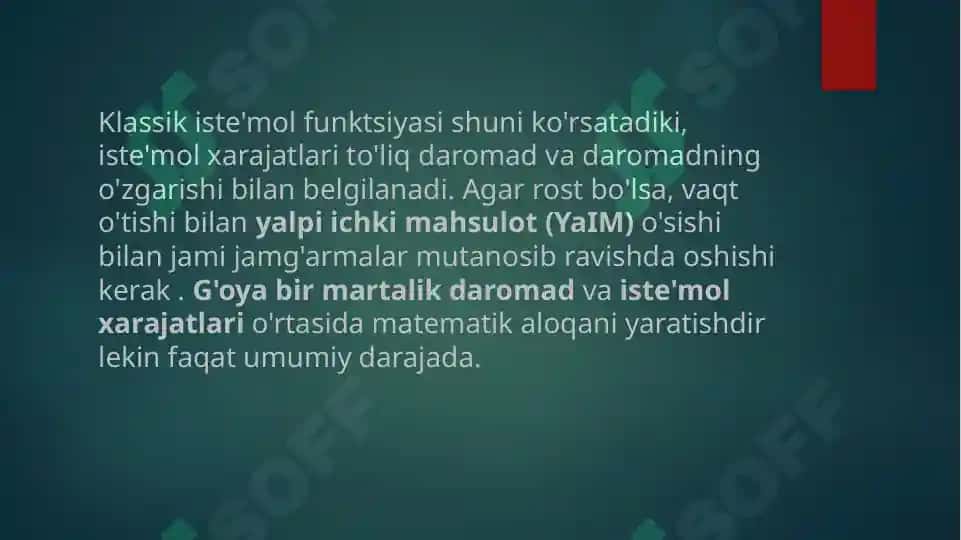 Iste'mol funktsiyasi 2