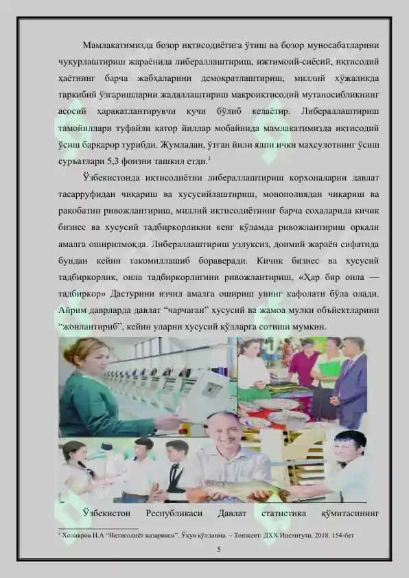 Иқтисодиётни либераллаштириш: муаммо ва камчиликлар 5