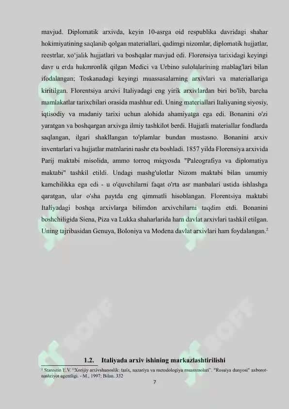 ITALIYADA ARXIV TIZIMI ISLOHOTLARI 7