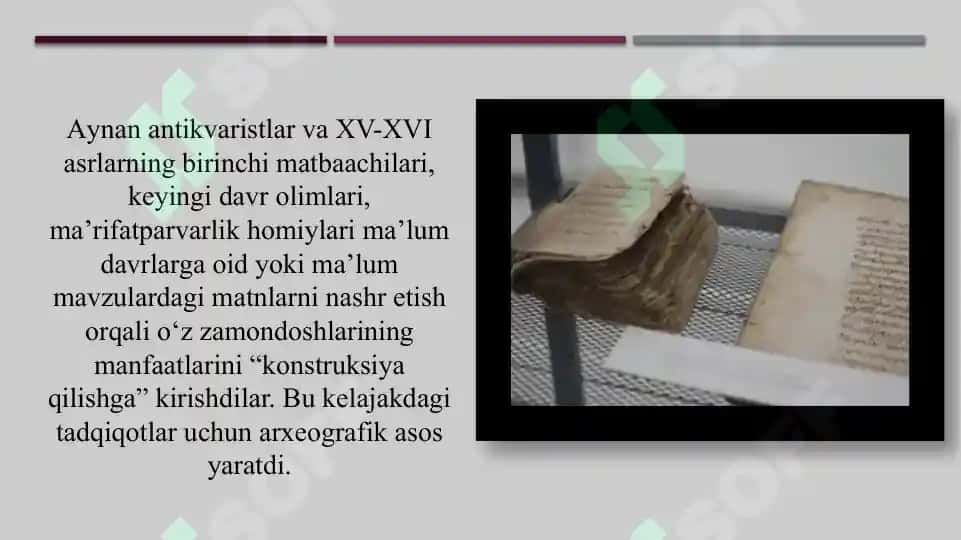 Arxeografiya fanining ijtimoiy, siyosiy va madaniy ahamiyati 6