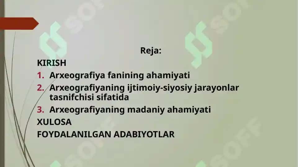 Arxeografiya fanining ijtimoiy, siyosiy va madaniy ahamiyati 2