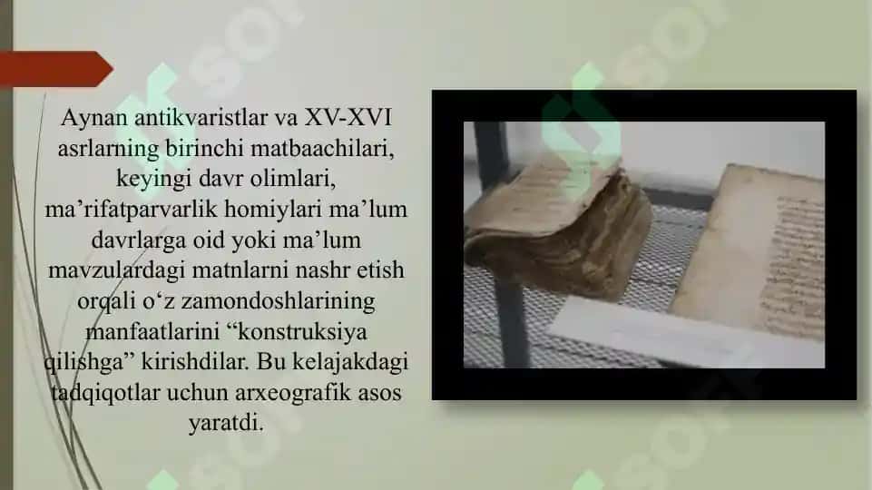 Arxeografiya fanining ijtimoiy, siyosiy va madaniy ahamiyati 6