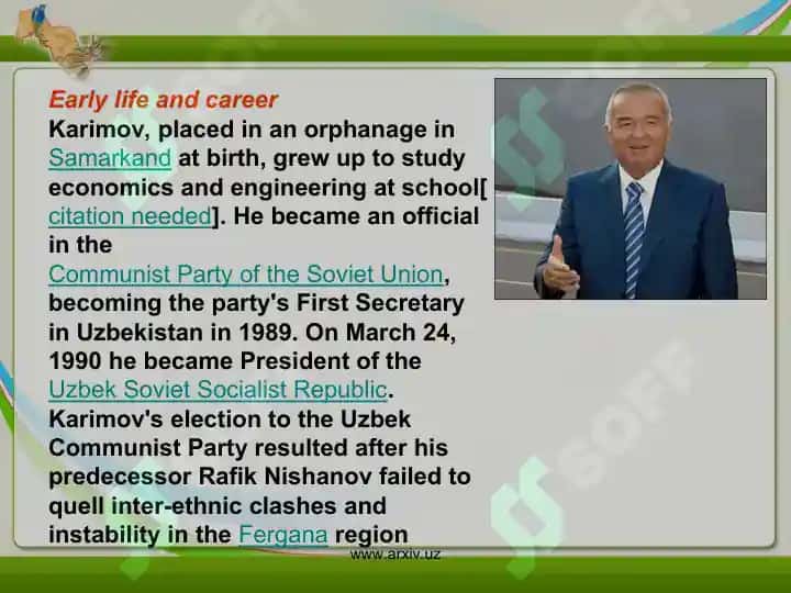 PRESIDENT OF UZBEKISTAN ISLAM KARIMOV 3