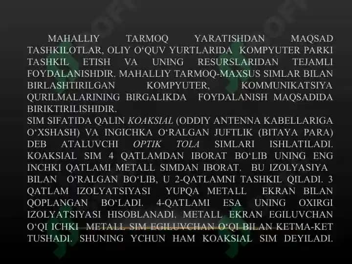 Tarmoq turlari 7